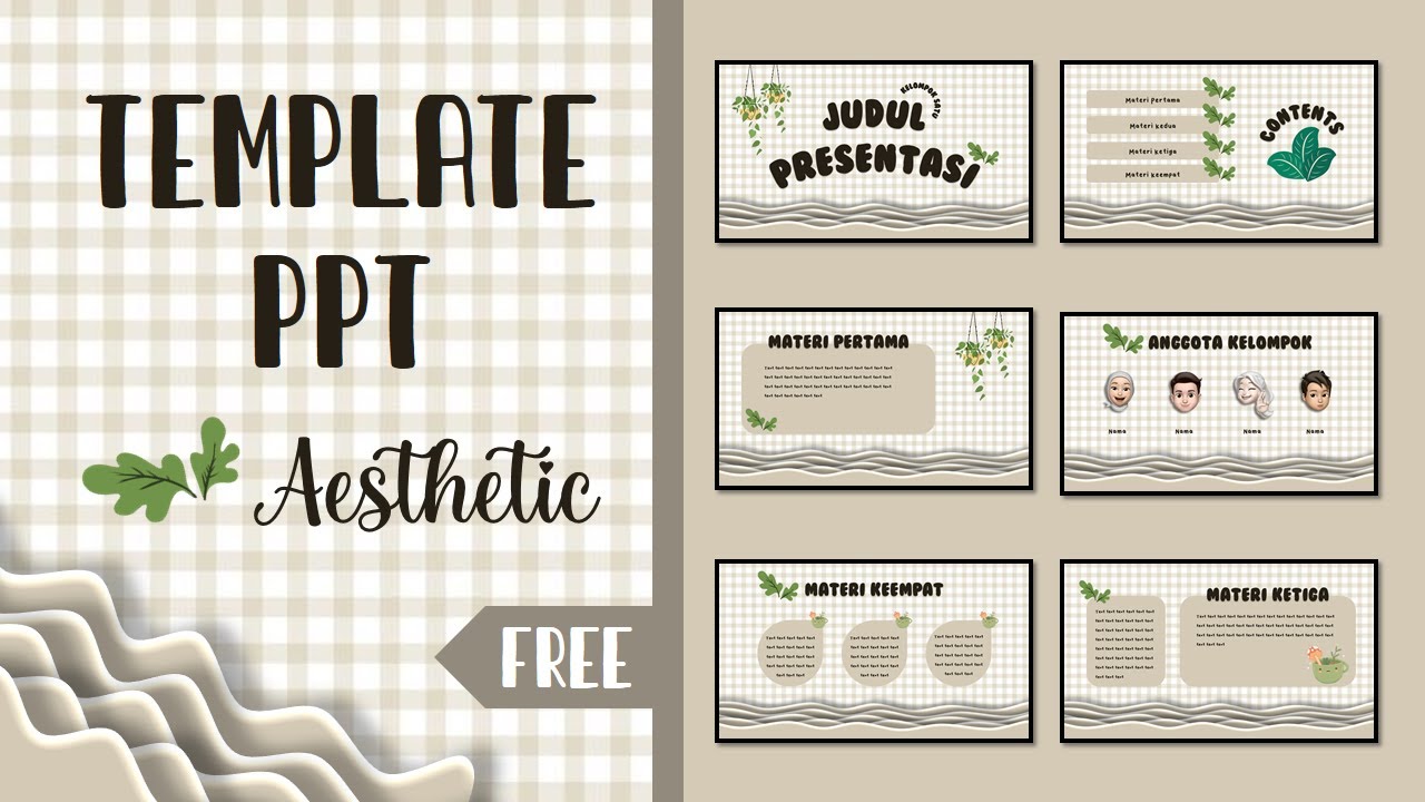 PART #50 📍 TEMPLATE PPT AESTHETIC 📍FREE DOWNLOAD