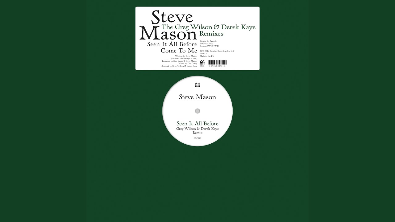 Seen It All Before (Greg Wilson & Derek Kaye Remix)