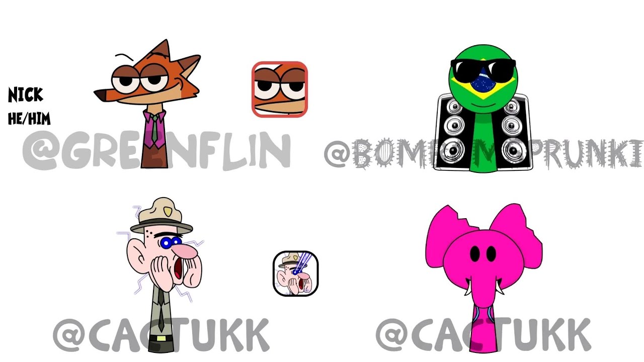Sprunki OC 4 Парижон 3 @CACTUKK @greenflin @bombomsprunki