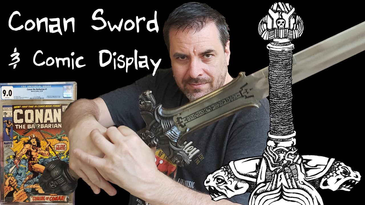 Conan Atlantean Sword & Comic Display