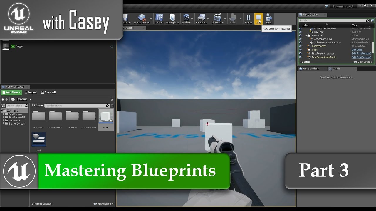 UE4 With Casey - Mastering Blueprints - Part 3 - Vector Math