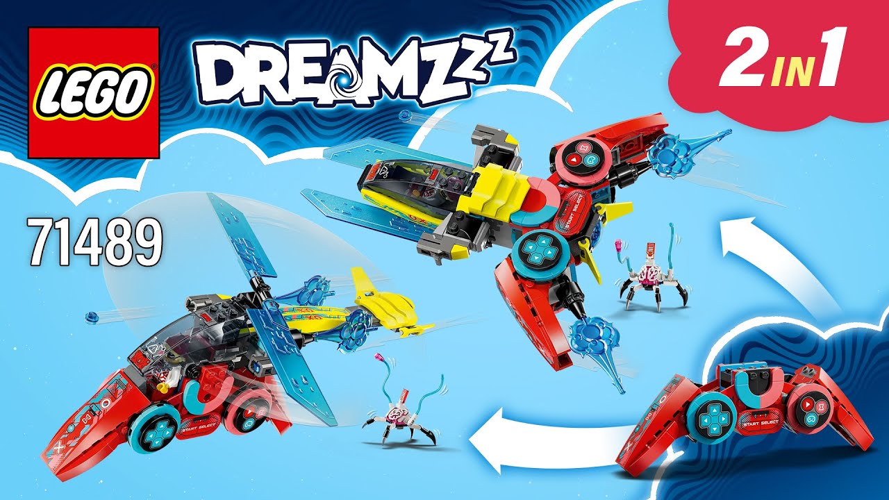 LEGO DREAMZzz Cooper&rsquo;s Gaming Controller Jet & Helicopter [2in1](71489)[266 pcs] Tutorial | TBB