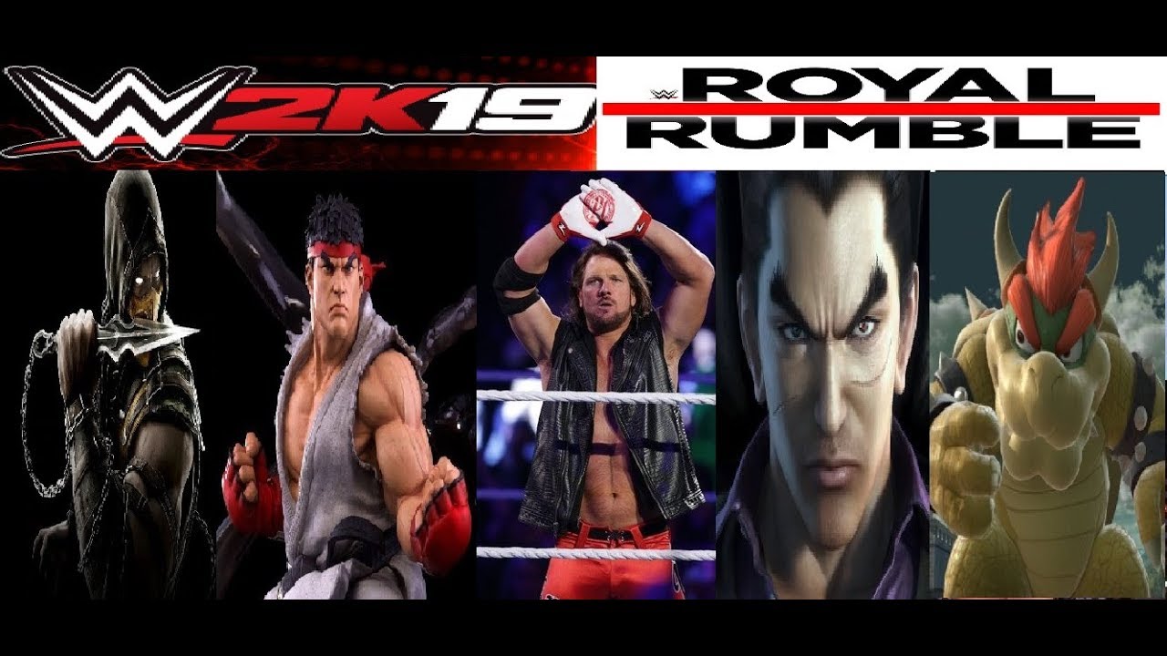 WWE 2k19 Royal Rumble Mortal Kombat Vs.Street Fighter Vs, WWE 2k Vs. Tekken Vs. Super Smash Brothers