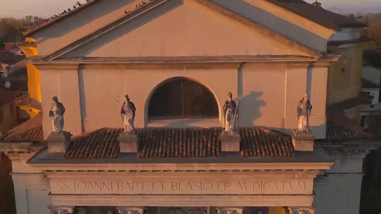 Romanengo Cremona italy upper view