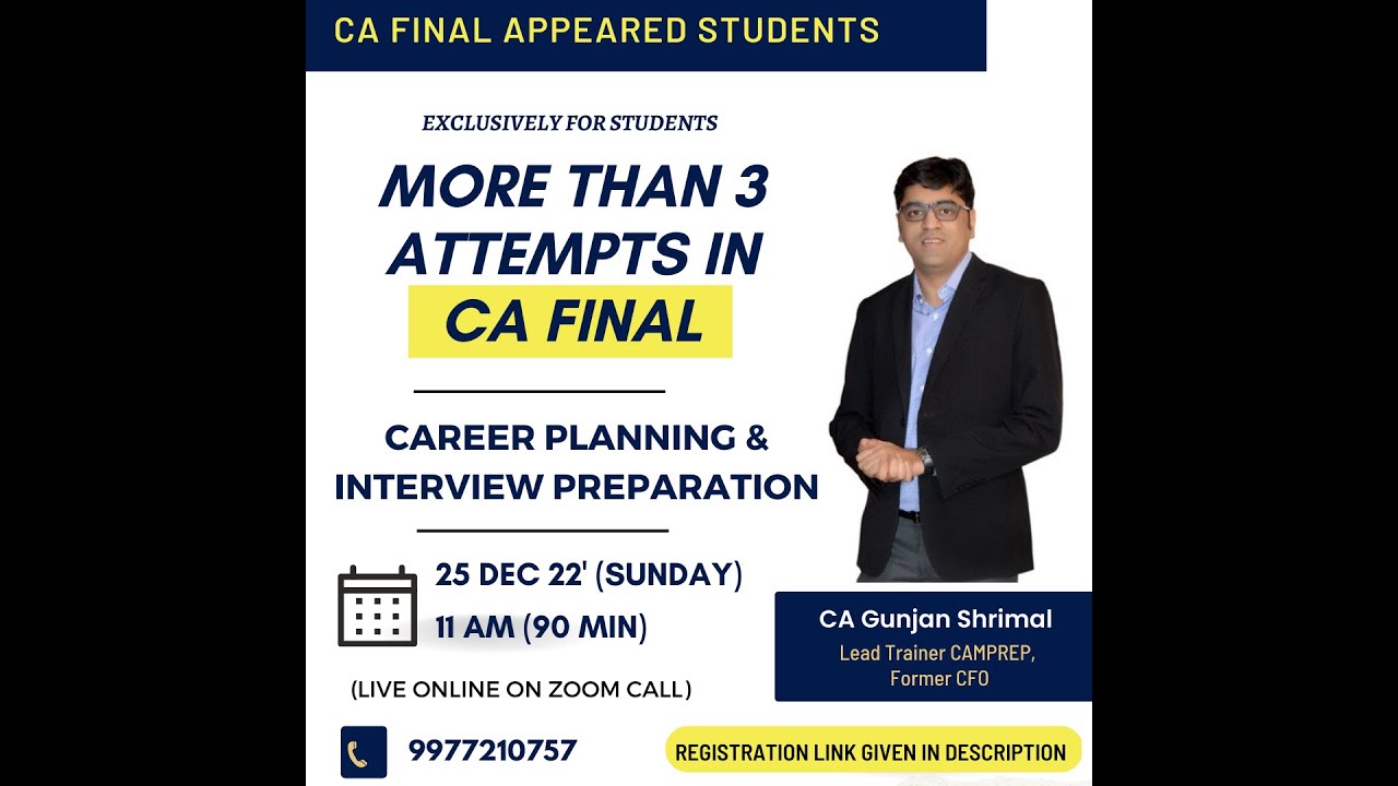 More than 3 attempts in CA Final | Job Interview Preparation Strategy | CA Freshers
