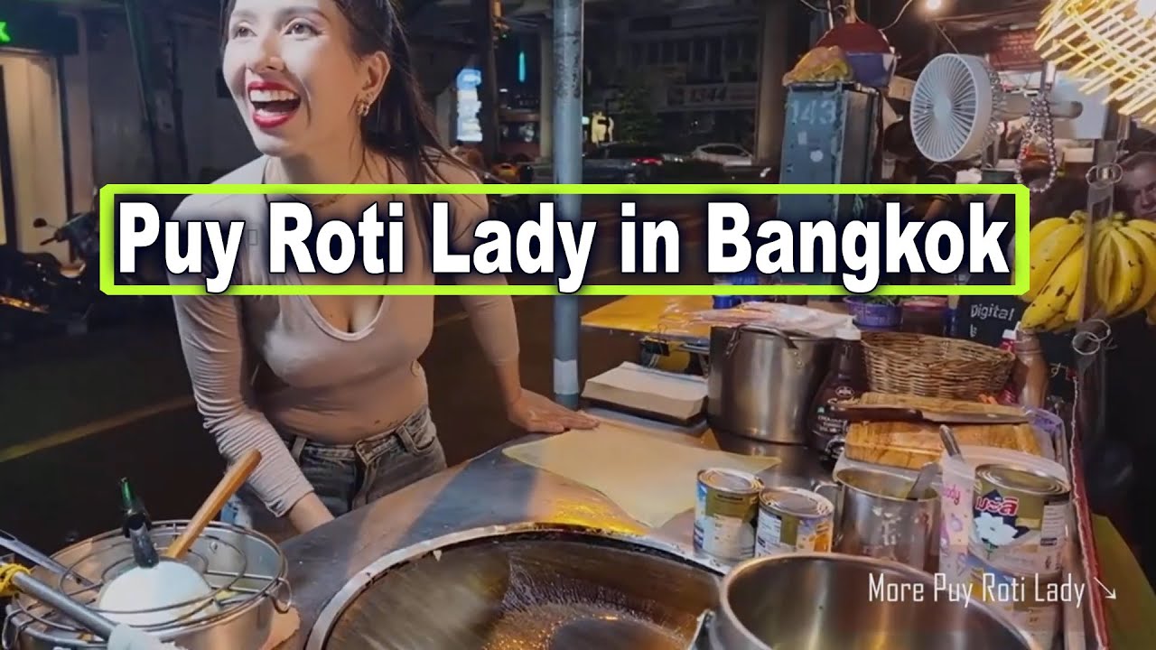 🔥 Puy Roti Lady Bangkok 2025 🔥 BEST banana pancakes - Thai Street Food