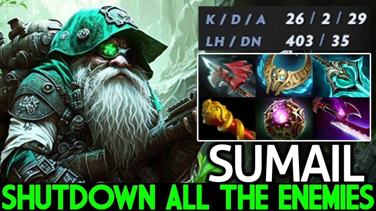 SUMAIL [Sniper] Shutdown All The Enemies No Mercy 26 Kills Dota 2