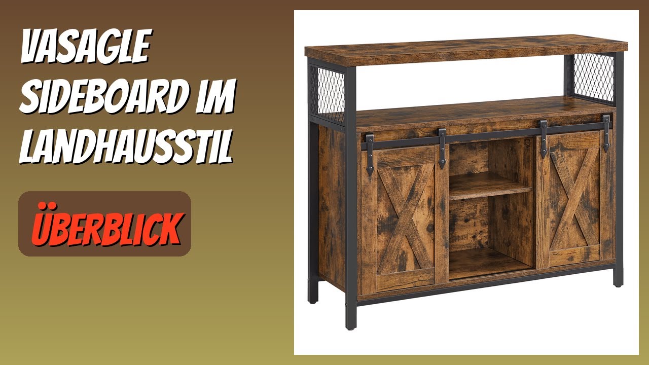 BEWERTUNG (2026): VASAGLE Sideboard im Landhausstil. Infos