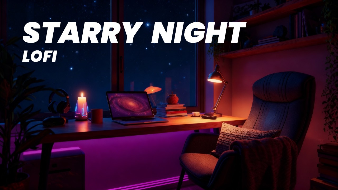 3 hours Starry Night Study Lofi ✨ Deep Focus Music for Studying, Reading & Relaxation #lofimusic