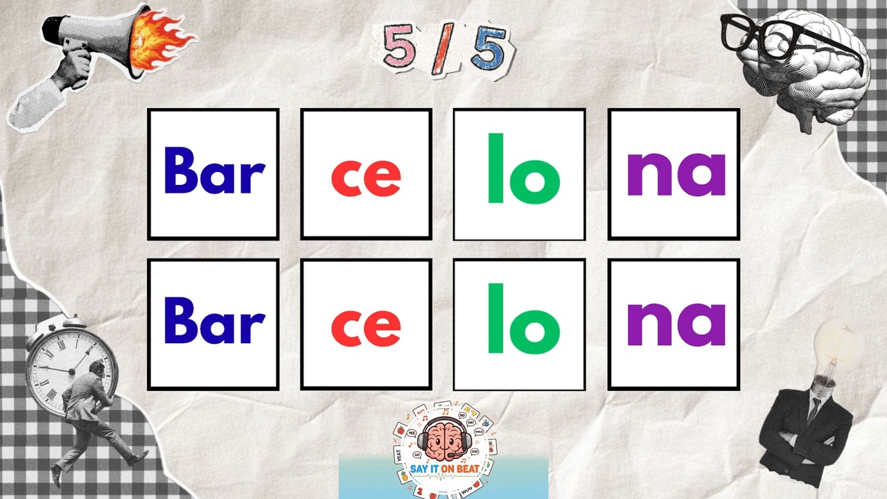 Say The Word On Beat Challenge | BARCELONA edition | Level 1 - 5 | Level Easy to Insane