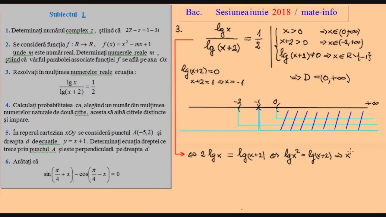 Subiectul de Bacalaureat 2018 Mate-info