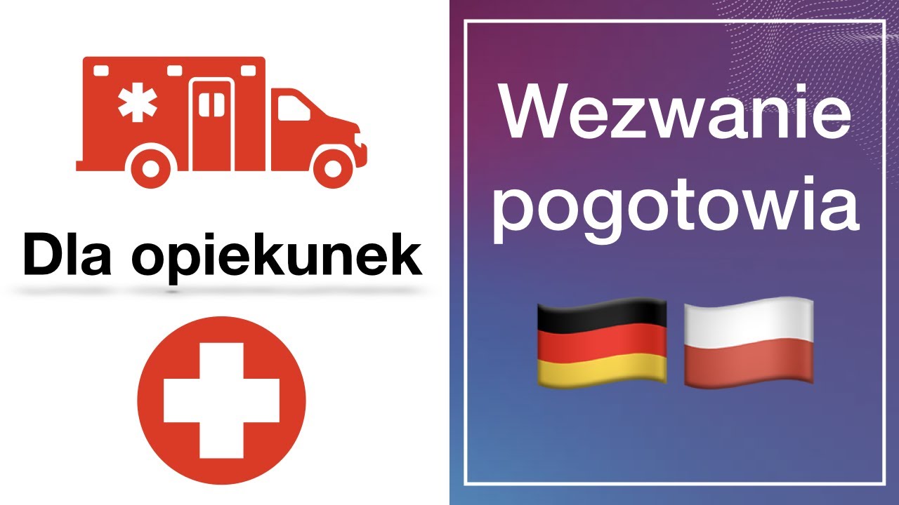 Wezwanie pogotowia po niemiecku jako opiekunka 🇩🇪