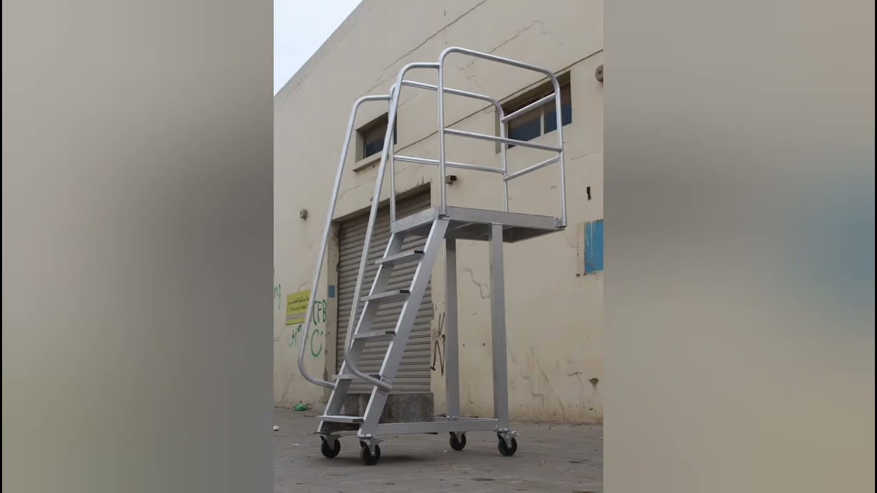 #Aluminum  Rolling Cantilever Ladder @AMS @AMS82826
