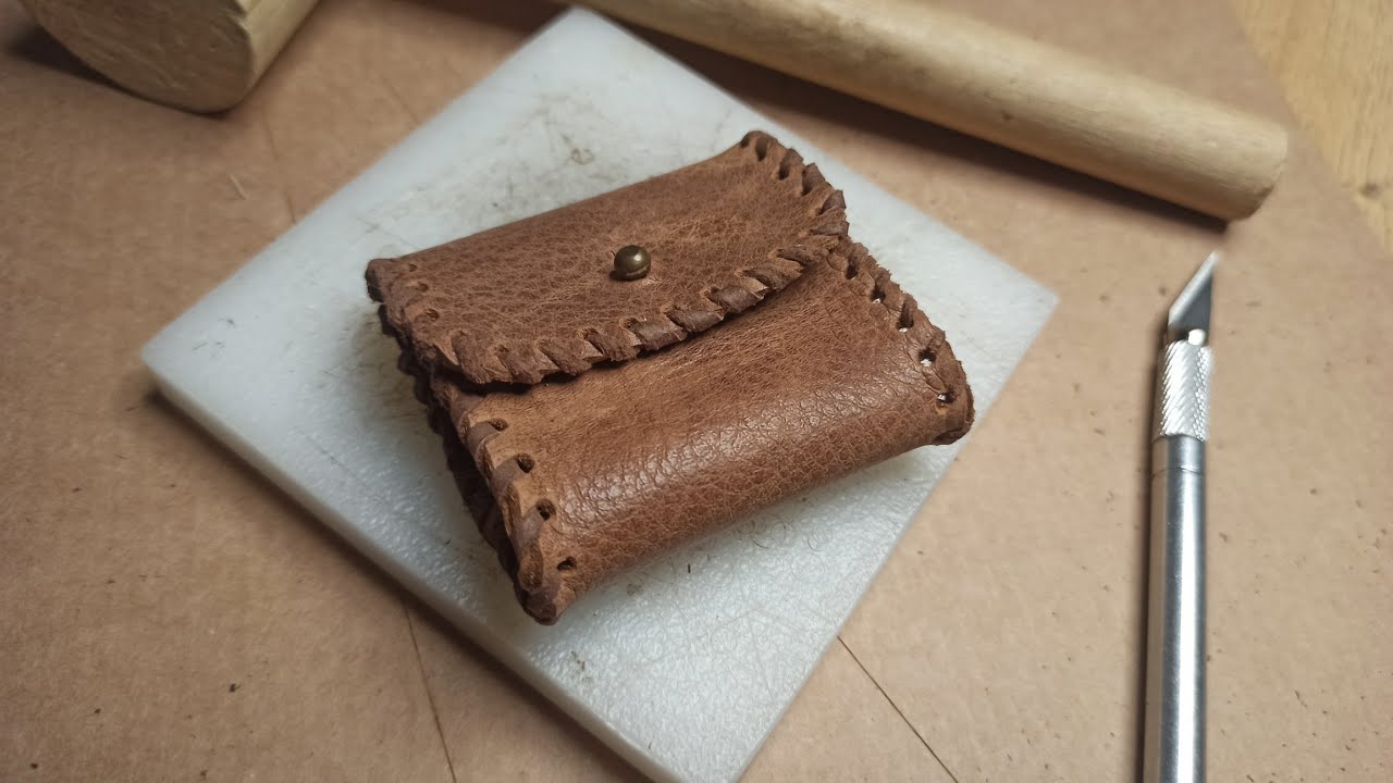 Rustic Leather Coin Pouch DIY
