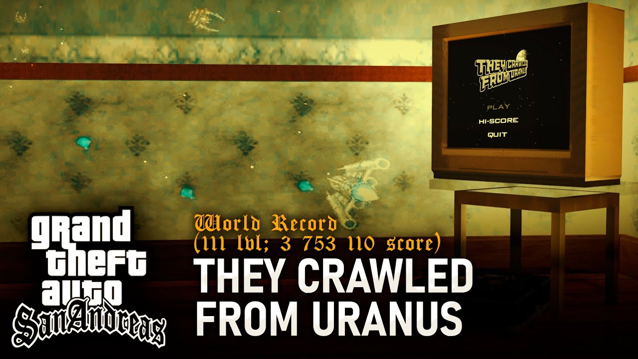 GTA: SAN ANDREAS НА 100% №3: THEY CRAWLED FROM URANUS МИРОВОЙ РЕКОРД (111 УРОВЕНЬ; 3 753 110 ОЧКОВ).