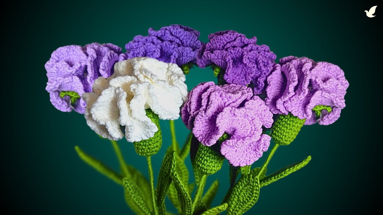 🌸 Claveles a Crochet - Tutorial - paso a paso | Kaqnin kasikay