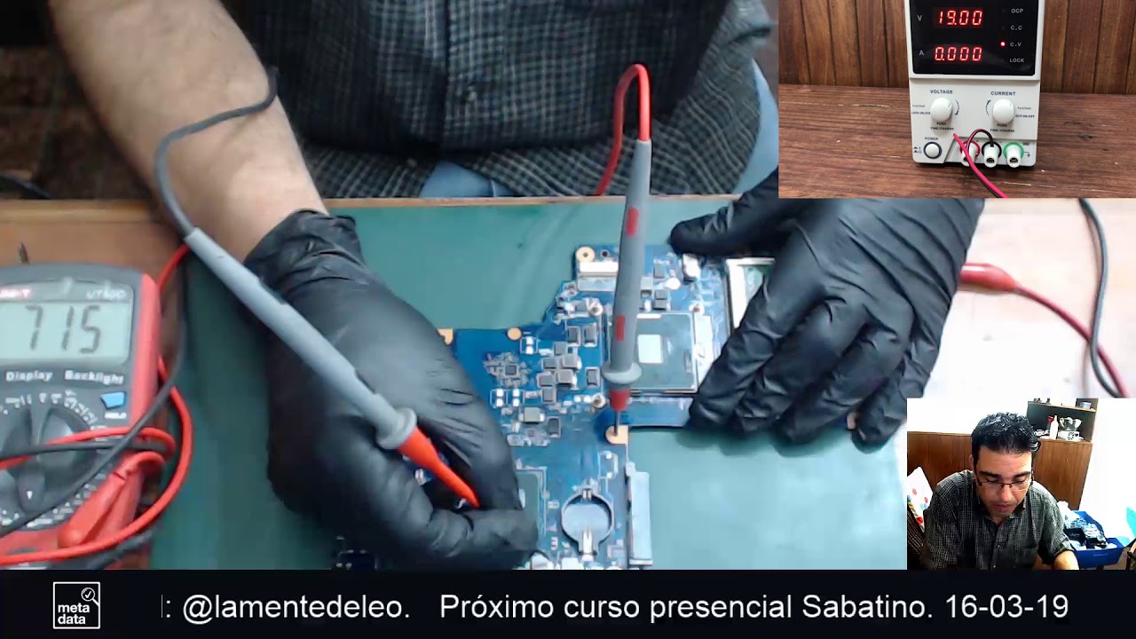 El Poder de la Fuente. Diagnóstico de 12 tarjetas madres de laptops que no encienden.