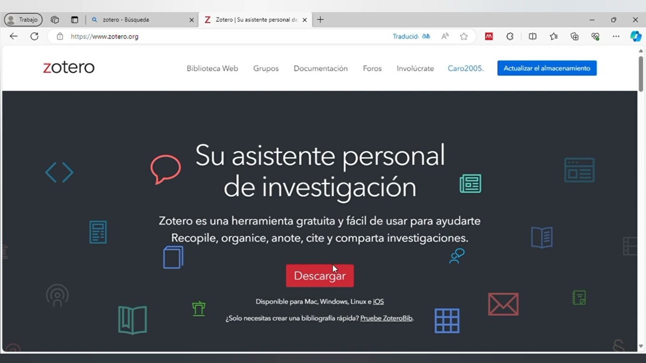 Instalación de Zotero para Windows + Microsoft Edge