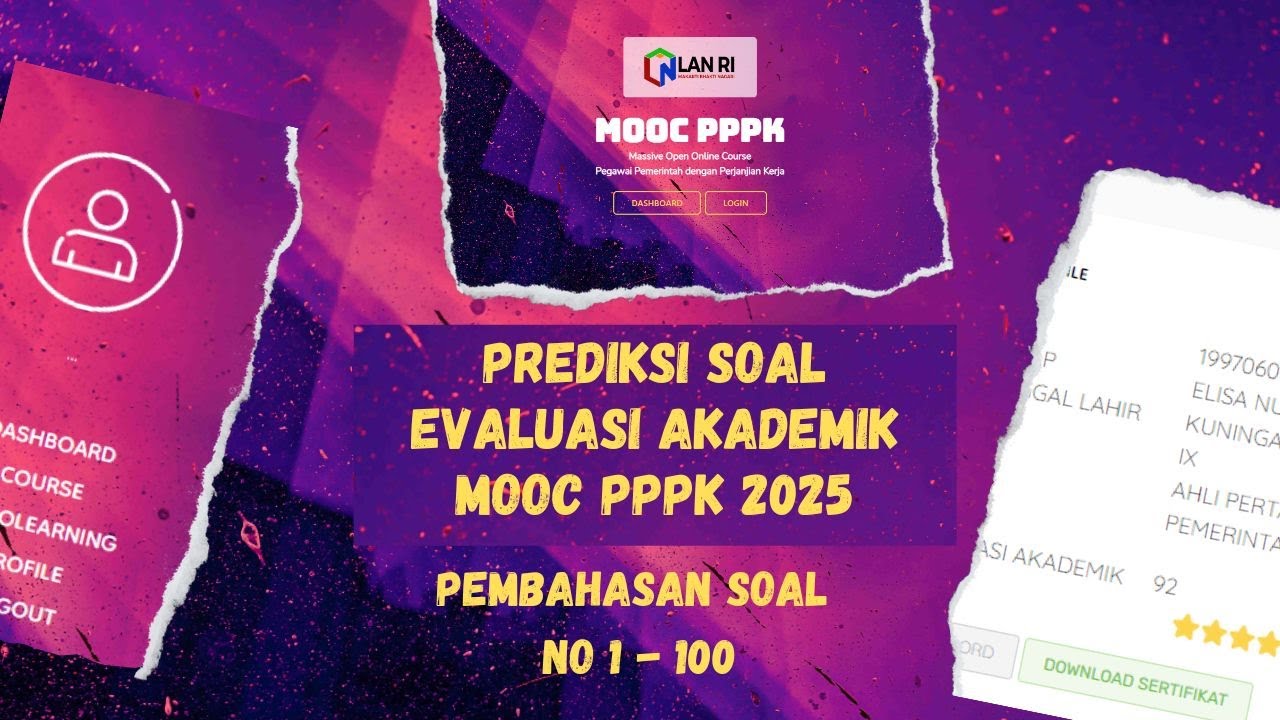 PREDIKSI SOAL EVALUASI AKADEMIK MOOC PPPK 2025 | PEMBAHASAN SOAL NO 1-100