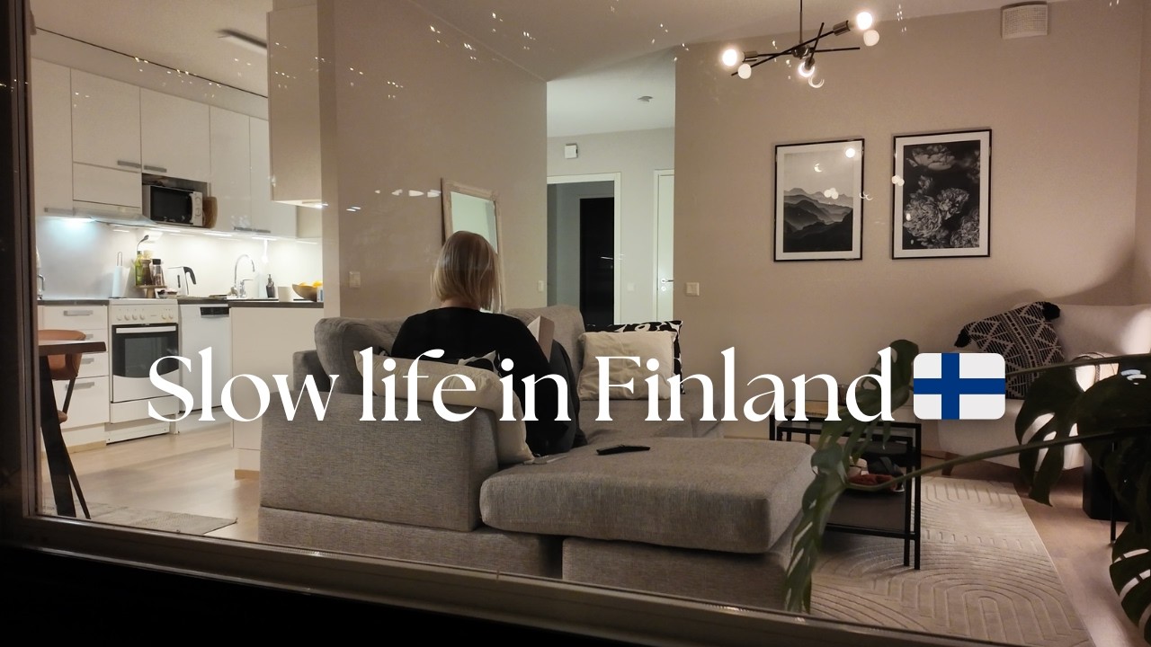 Silent Finland Vlog 🌿 Saturday Solo Date 🌿 Winter Walk, Painting, Cooking, Grocery Shopping