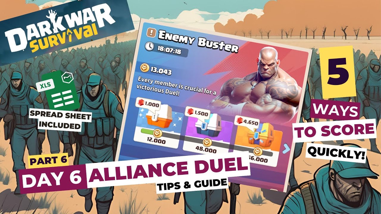 Dark War Survival: Alliance Duel [Part 6] Day 6 Tips & Guide | 5 Best Ways to Score Kill Day Points
