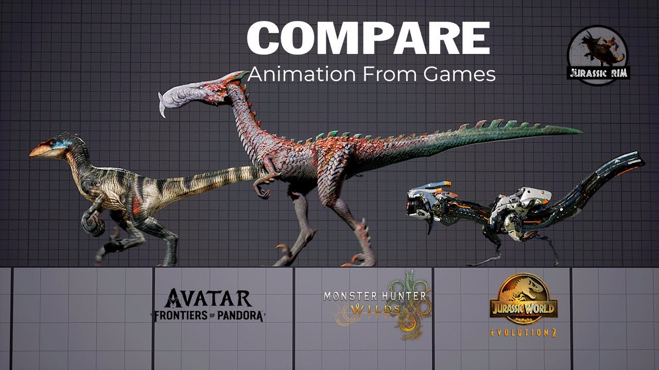 Raptor vs Redeye Watcher vs Talioth | The Creature Motion of 3 Top Games