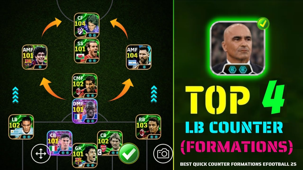 Топ-4 лучших схем для контратаки на длинные мячи в eFootball 2026🔥 | Лучшая схема для контратаки ...
