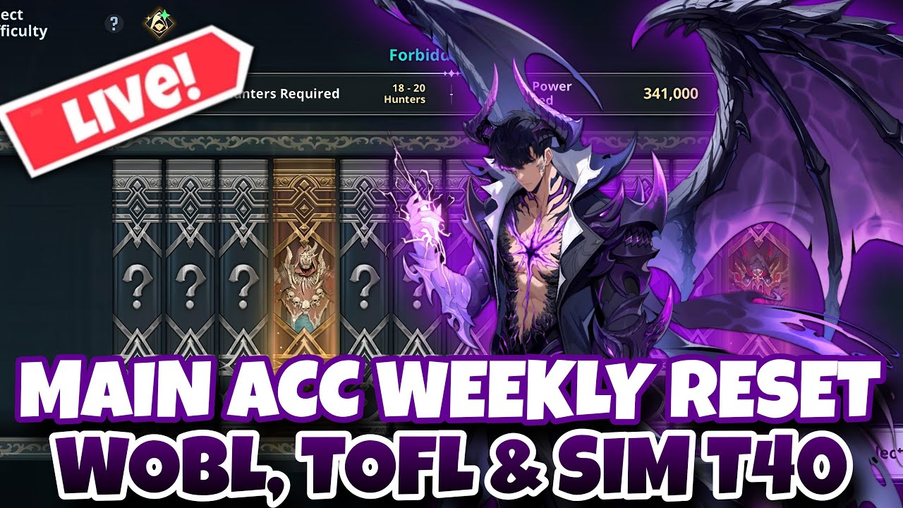 ROAD TO 1469 SUBS! MAIN ACC WEEKLIES CHILLSTREAM [SOLO LEVELING: ARISE]
