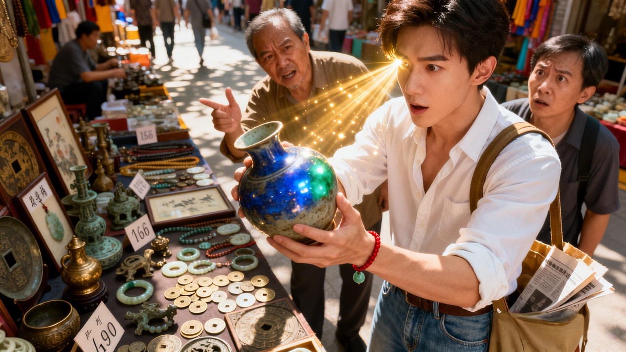 窮小子意外覺醒祖傳神眼！地攤撿漏竟開出極品翡翠，從此逆襲賭石界 👀💥