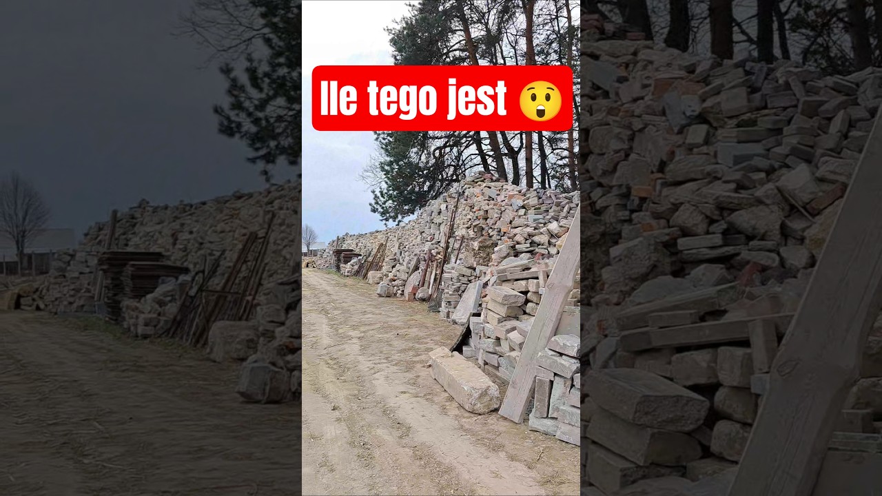 Ogromna ilość kamienia do budowy wieży