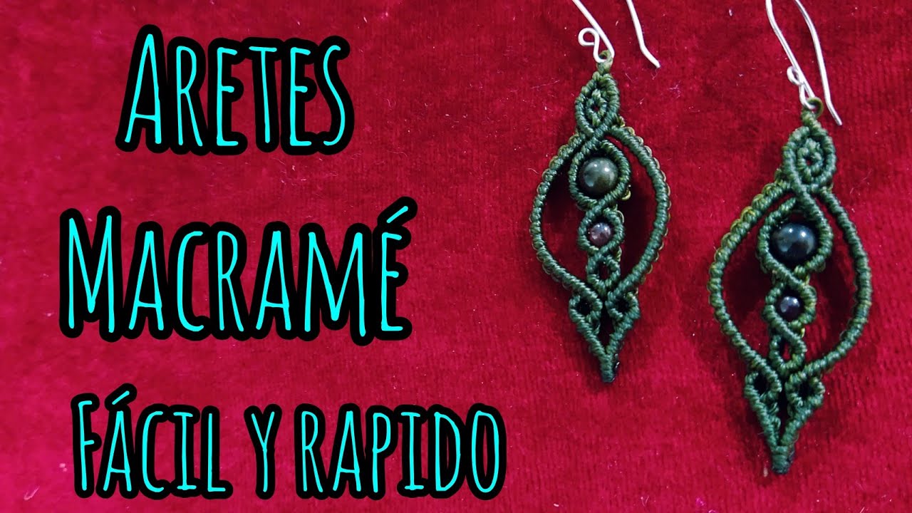 aretes macramé fácil y rapido|tutorial macramé|DIY joyería de macramé