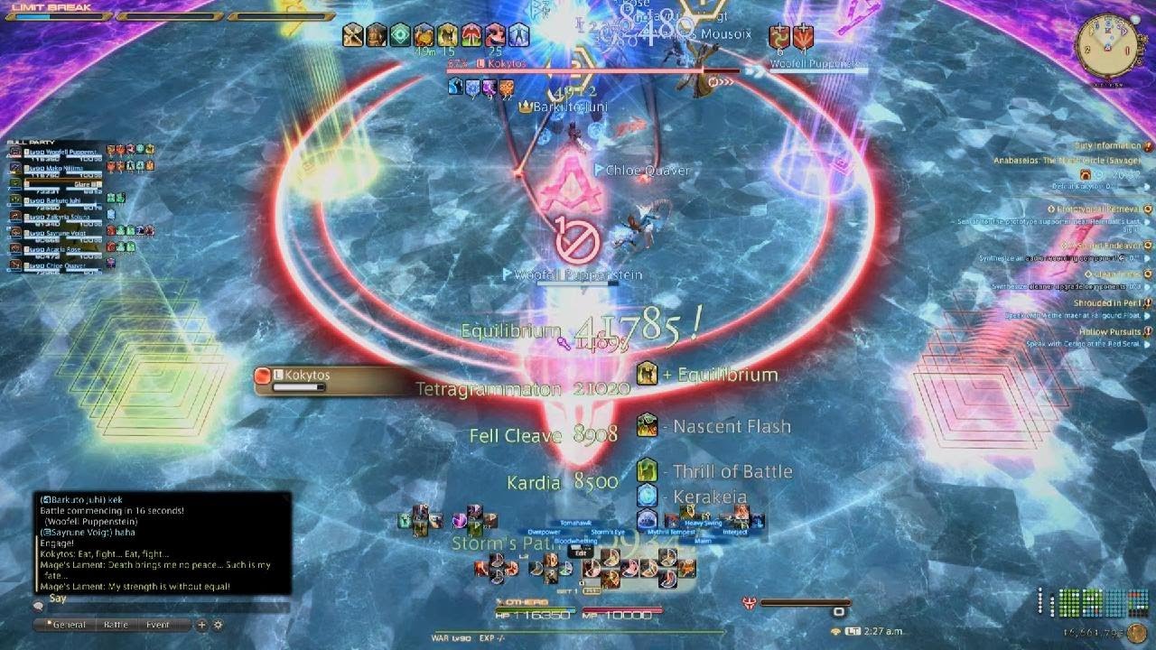 FINAL FANTASY XIV P9S My First Clear - Warrior POV (using JP LC strat)
