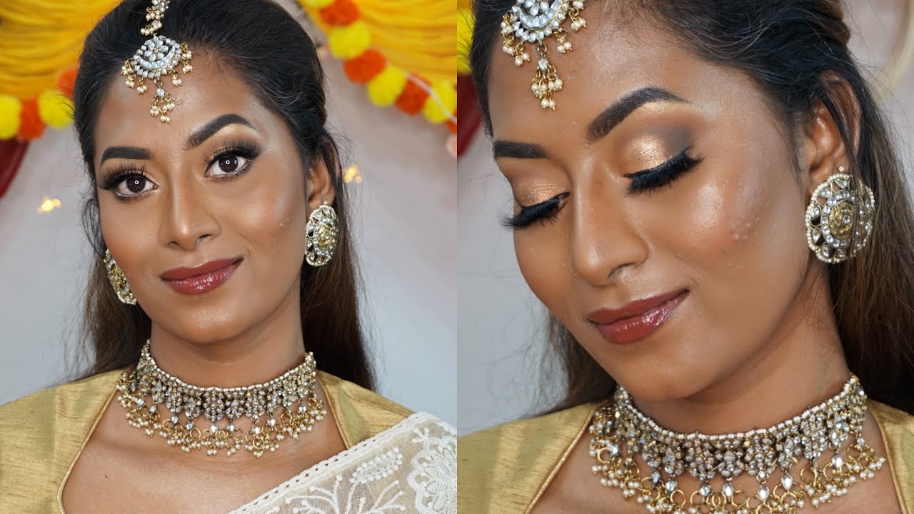 DIWALI Makeup tutorial - DEWY NUDE INDIAN GLAM ✨