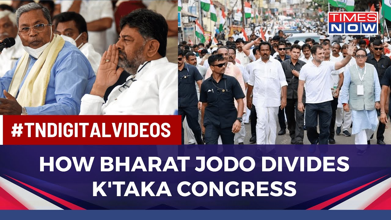 Congress' Bharat Jodo Yatra  Divides Karnataka Party Unit As Shivakumar-Siddaramaiah Camps Fight
