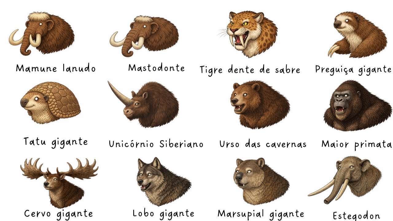 Cada animal da ERA DO GELO EXTINTO explicado em 11 minutos