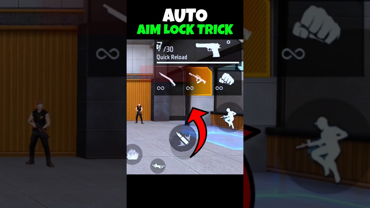 Auto Aim Lock Trick Free Fire 🔥