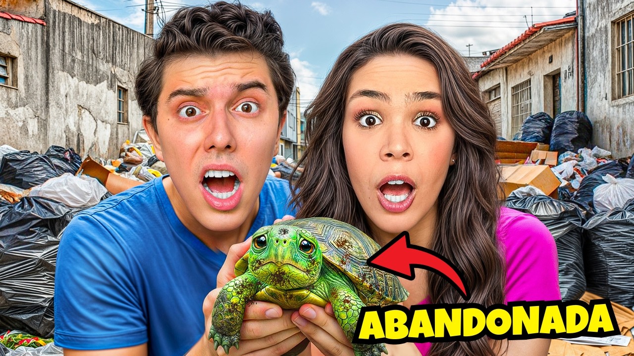 ENCONTRAMOS UMA TARTARUGUINHA ABANDONADA NO MEIO DO LIXÃO!