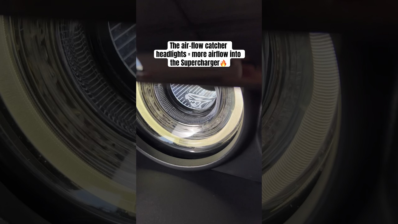 What's the purpose of the air-flow catcher headlights?👀 #srt #hellcat #challenger #v8
