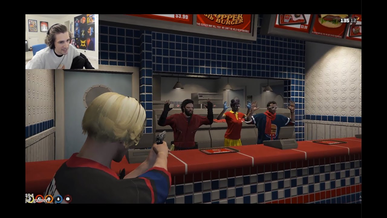 xQc Gets Fired From BurgerShot & Feeds The Kraken!