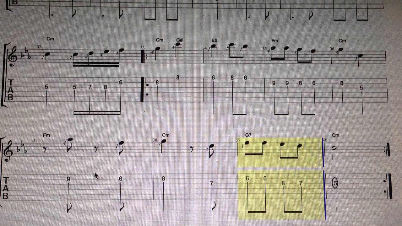 Katyusha Катюша  Ryskt folks&aring;ng   Ren mollskala   Tab Face Guitar by Alvaro Ferreira Pinto   Enjoy!