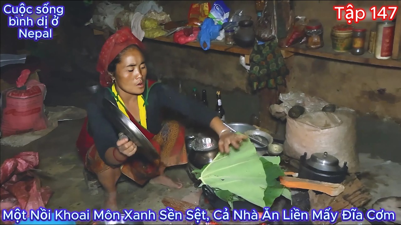 Thúy Hoa Tập 147  - Một Nồi Khoai Môn Xanh Sền Sệt, Cả Nhà Ăn Liền Mấy Đĩa Cơm 🍚