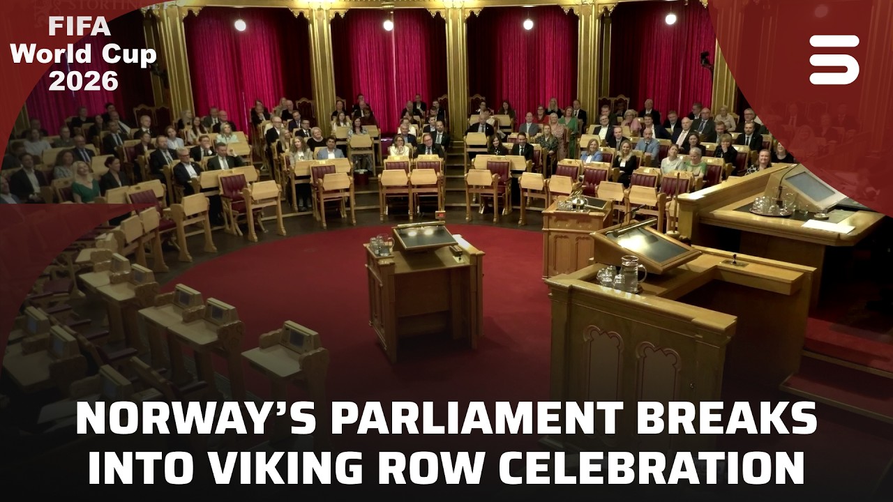 Norwegian Parliament Performs Viking Row Ahead of Football Action 🇳🇴⚽ | ZO1T