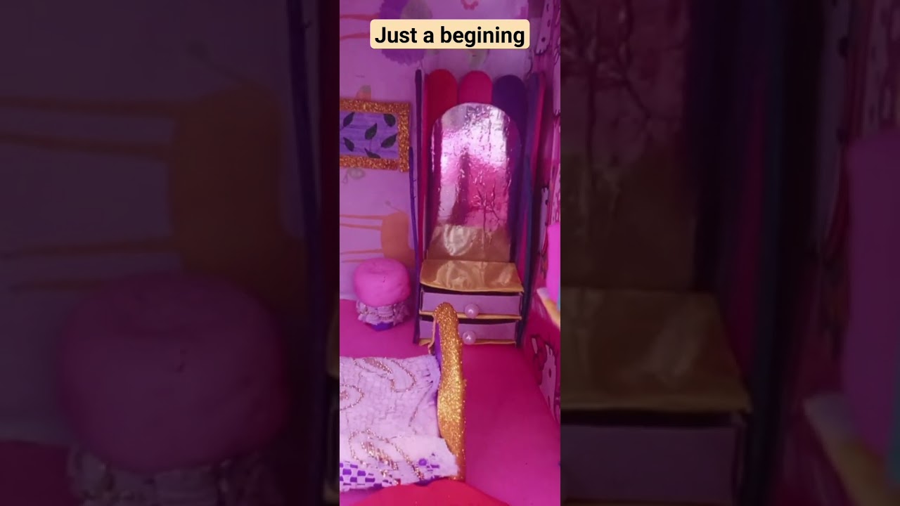 #dollhouse #miniature #bedroom made with all trash #recycling #reuse #youtubeshorts #viral #trending