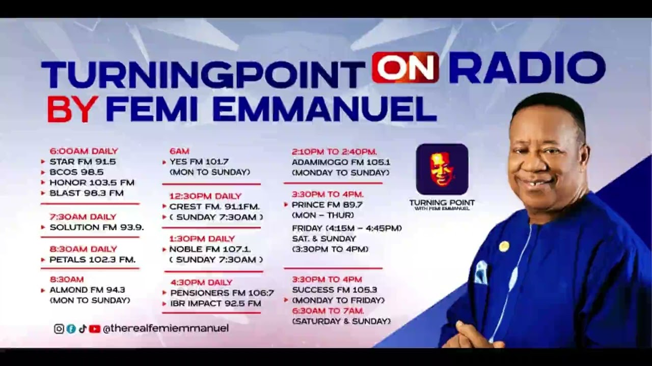 Turning Point with Femi Emmanuel on Radio || 5th September || TPGF