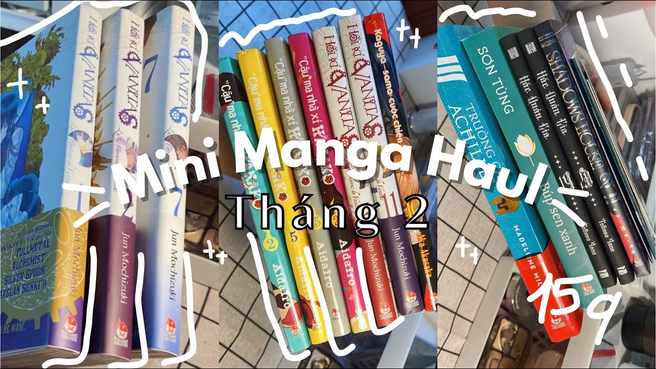 Mini Manga Haul Tháng 2 📚 || unbox manga || hanako, vanitas, kaguya, sách,...