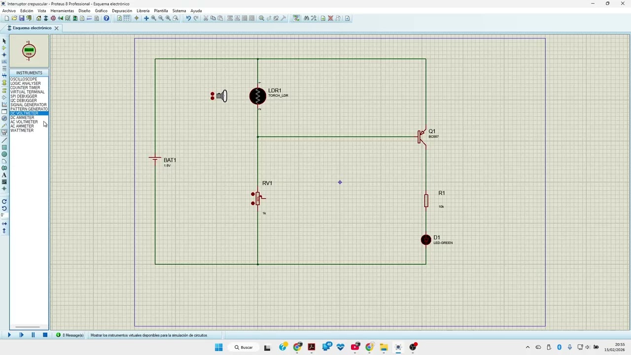 Tarea 6.1 Electrónica. interruptor crepuscular