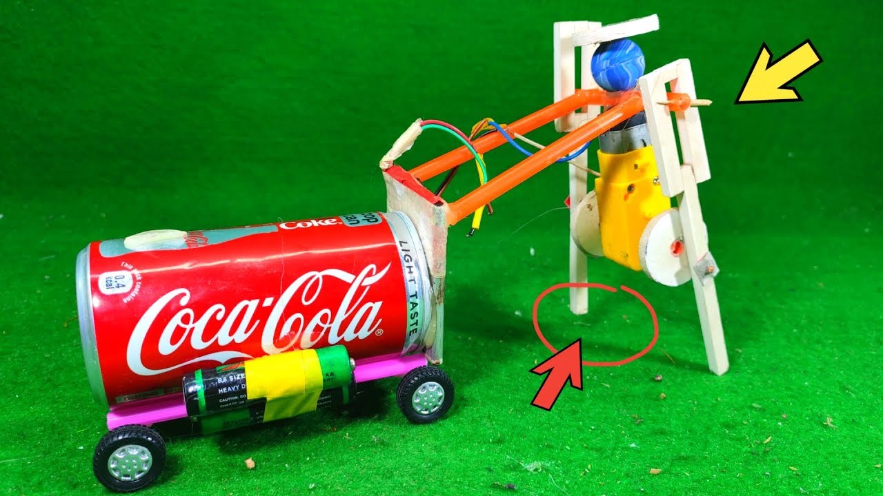 How To Make ROBOT - Robotic Making Process, Robotic Arm Using DC Motor And Coca Cola Can Robot