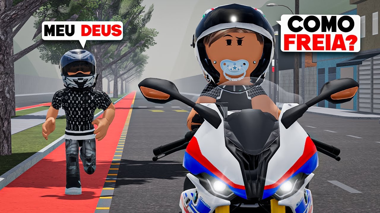 ROBLOX - ENSINEI UMA CRIAN&Ccedil;A A ANDAR DE MOTO e DEMOS UMA FUGA