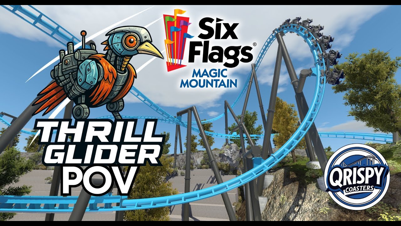 Thrill Glider POV (2025) | New Vekoma Launch Coaster at Six Flags Magic Mountain