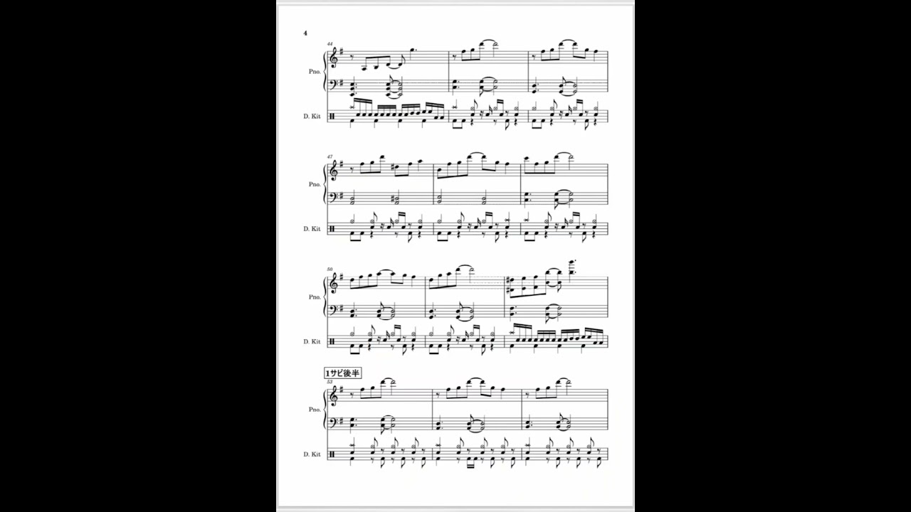 【ガルクラ】もう何もいらない未来(Against All Answers)/トゲナシトゲアリ【キーボード(+ドラム)】楽譜